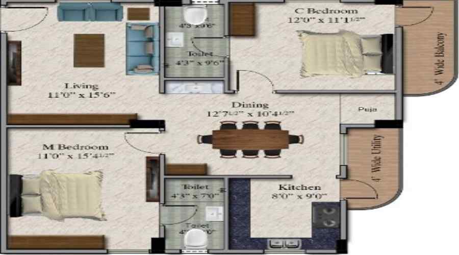 PSR Jewel Park Floor Plan