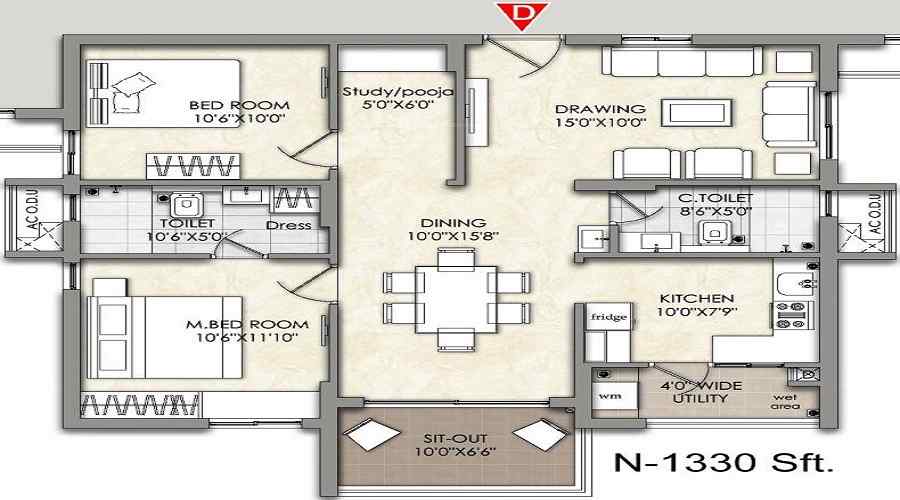 Jains Balaji Nilayam Casa Waterside Floor Plan