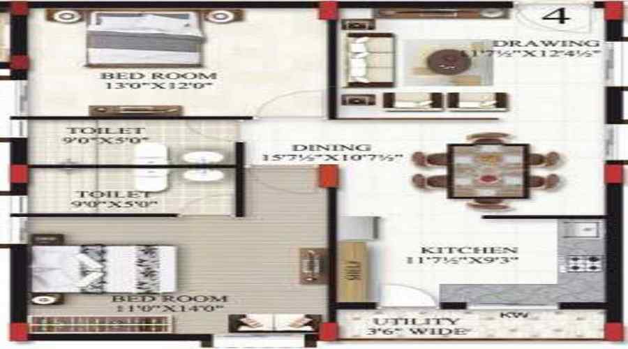 Maphar Saba Residency Floor Plan