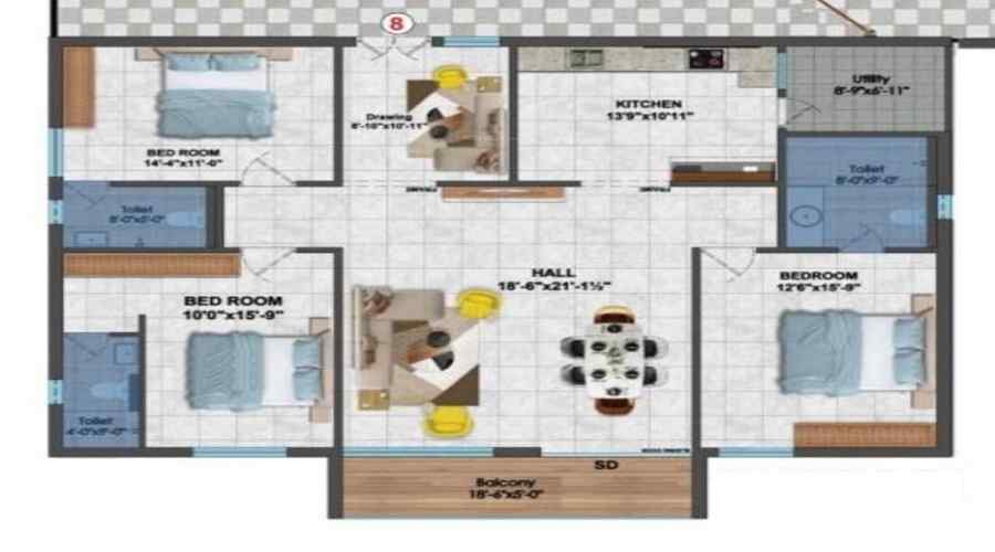 Gruhitha Lavender Sky Floor Plan