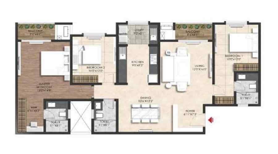 Shriram Esquire Floor Plan
