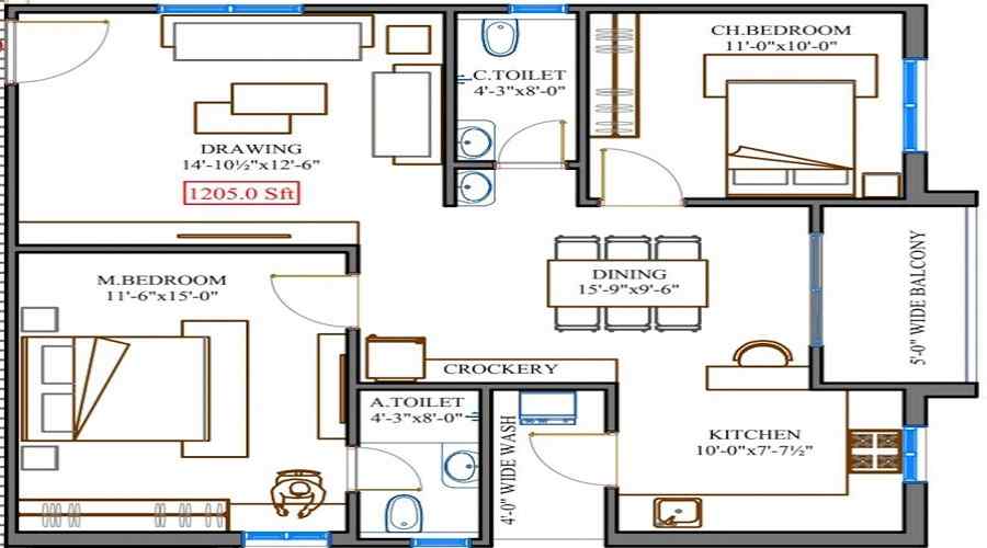 Fortune Greenhomes Sapphire Floor Plan