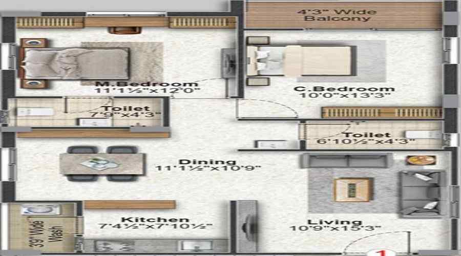 Inspire Twin Diamond Floor Plan
