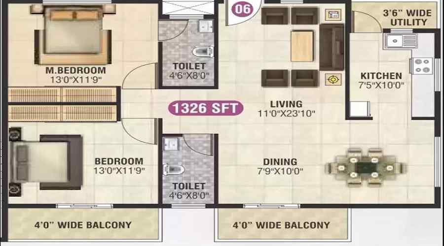 DLR Subhkam Floor Plan