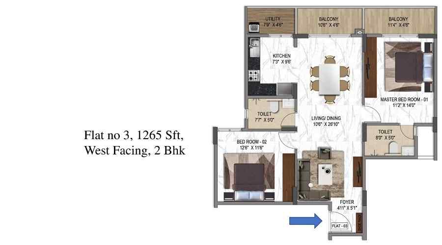Poorvi Enchanting Floor Plan