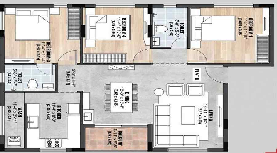 Sreerosh Plumeria Floor Plan