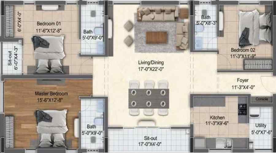 DRA Raghavendra Floor Plan