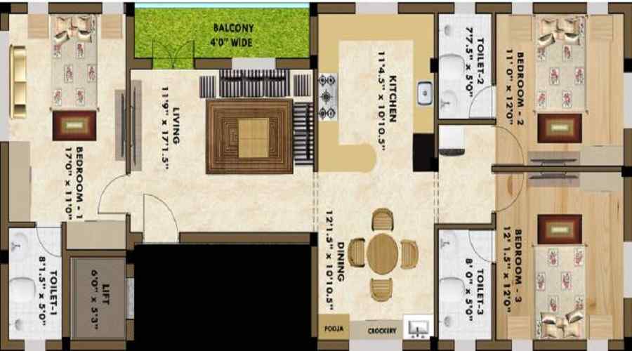 Devinarayan Jasmine Floor Plan