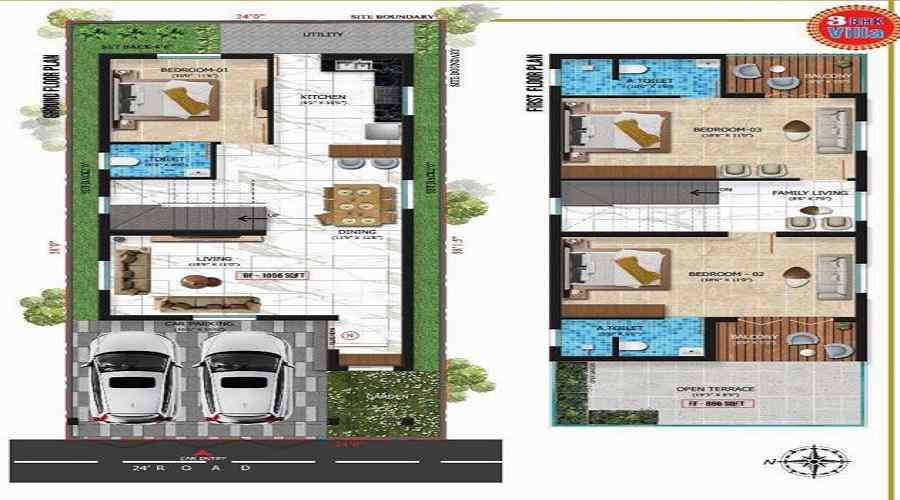 Vishnu JLV Villas Floor Plan