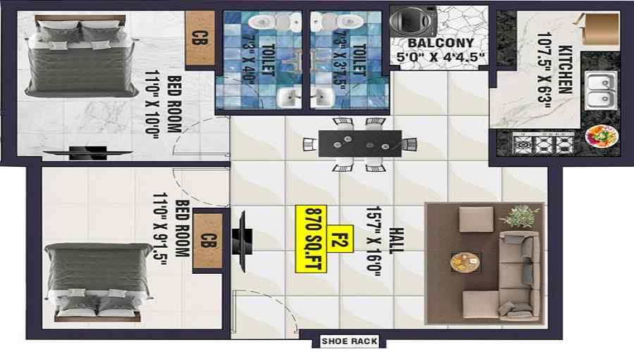 Bharathi Sai Deccan Floor Plan
