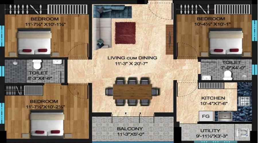 Shri Ramans Thirumala Floor Plan