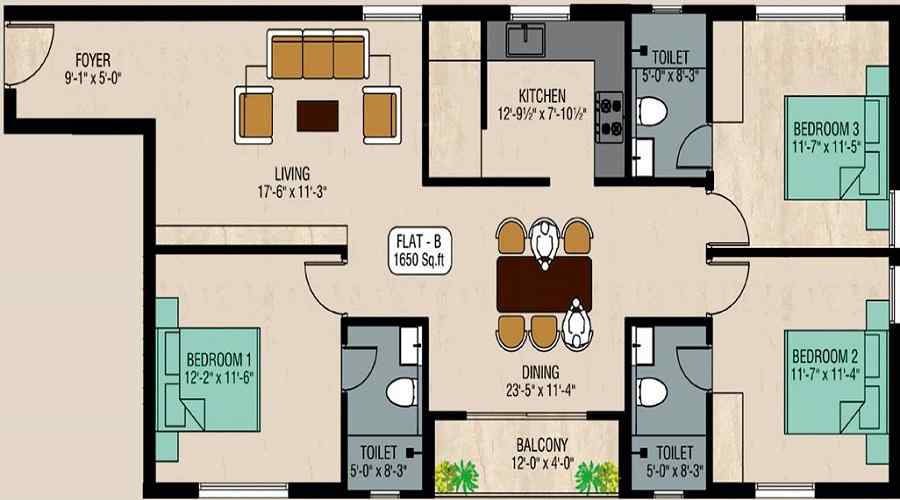 Gatala Metro Heights Floor Plan