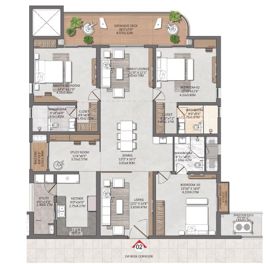 Brigade Gateway Neopolis Floor Plan