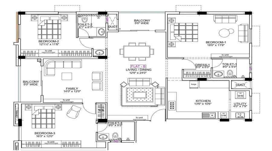 Ramaniyam Tulsi Floor Plan