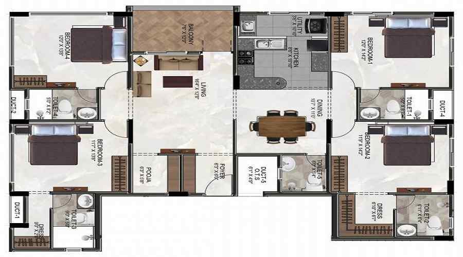 Ramaniyam Rathnagiri Floor Plan