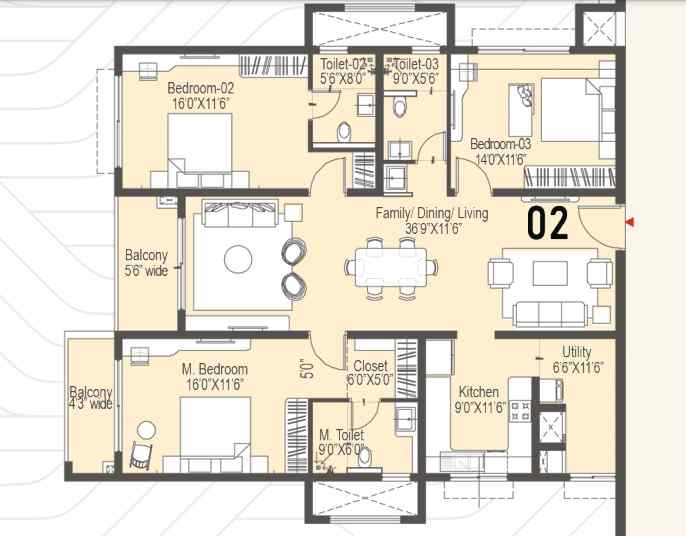 Sattva Lakeridge Floor Plan