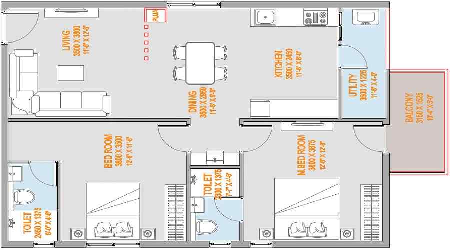 Aastha Gardenia Floor Plan
