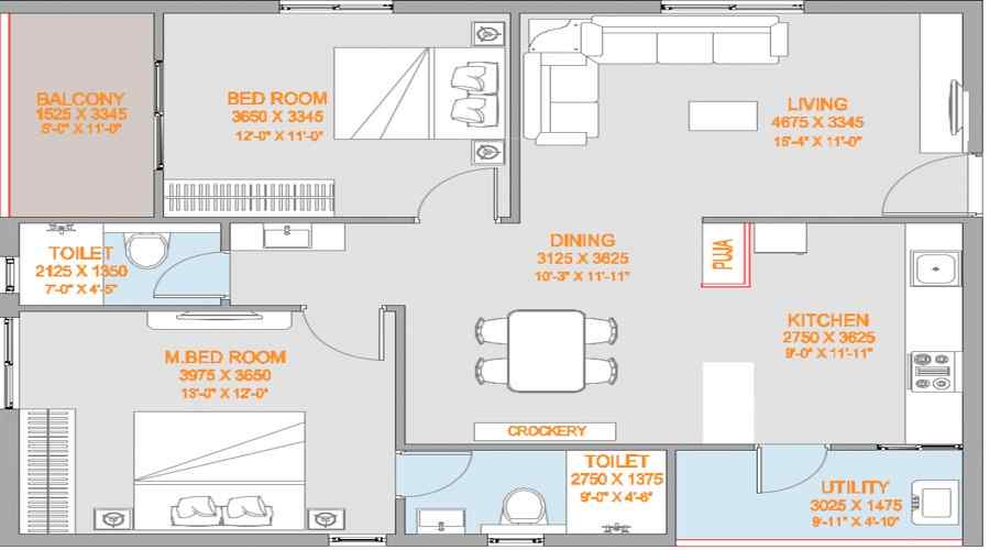 Aastha Gardenia Floor Plan