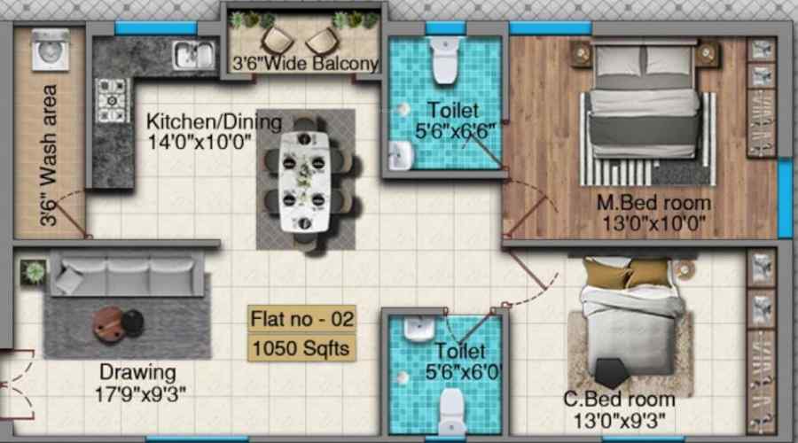 Sreenidhi Pundarikaksha Floor Plan