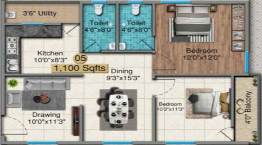 Sreenidhi Pundarikaksha Floor Plan
