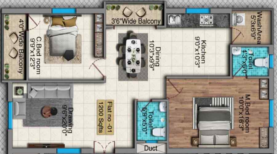 Sreenidhi Pundarikaksha Floor Plan