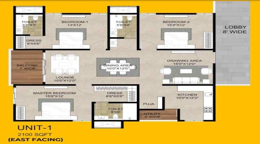 Tribhuja Tellapur Floor Plan