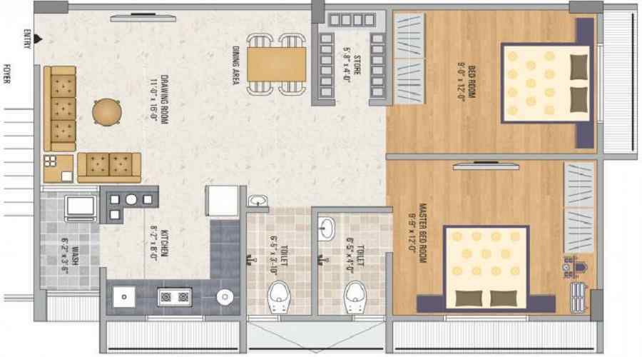 Satsang Residency Floor Plan
