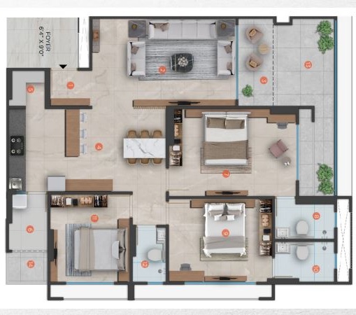 Adani Augusta Floor Plan