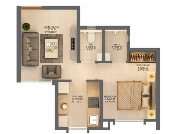 Dosti 1 Mumbai Floor Plan