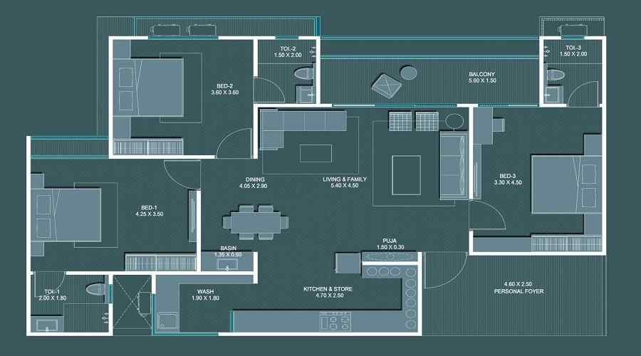 Kavisha The Portrait Floor Plan