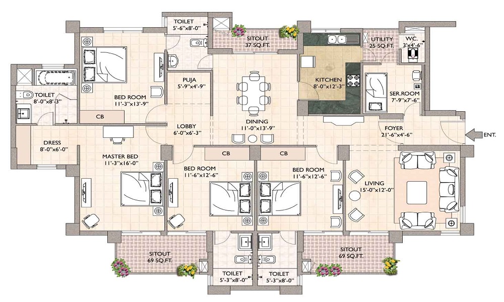 Ardee Pavilion Villas Floor Plan