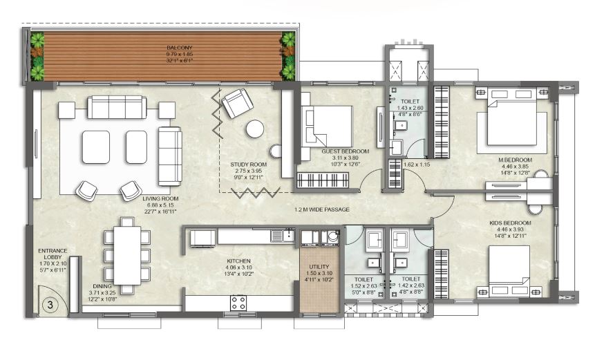 Kalpataru Blossoms Floor Plan