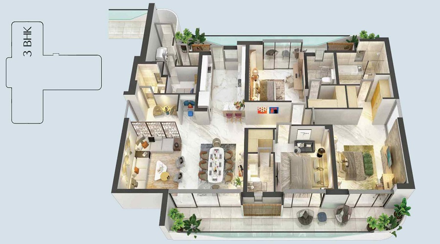 Central Bignonia Towers Floor Plan