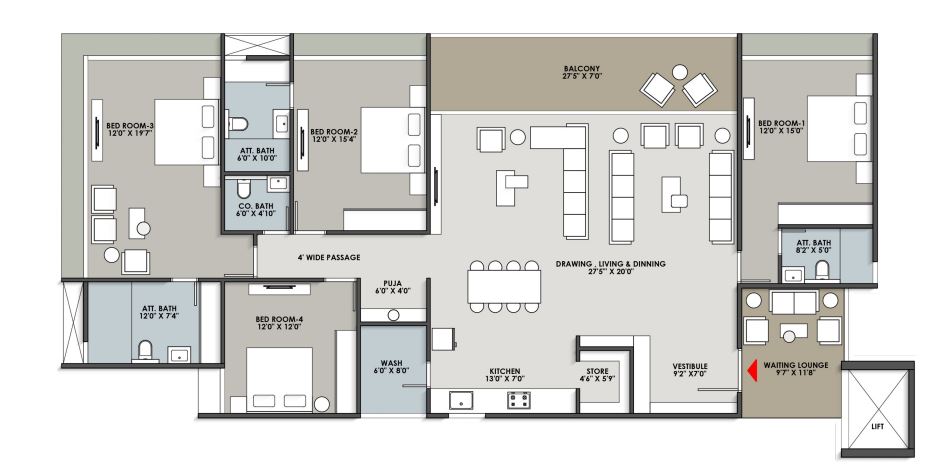 Obsidian Towers Floor Plan