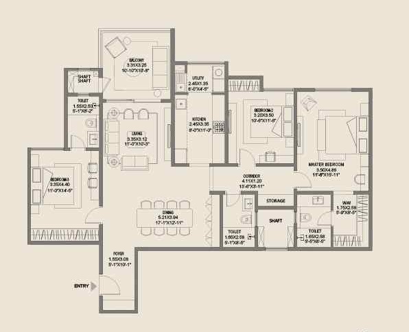 Assetz Trees & Tandem Floor Plan