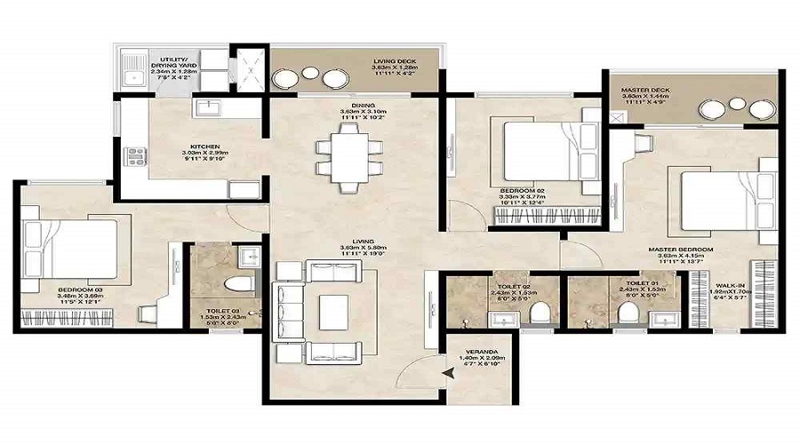 Mahindra Newhaven Floor Plan