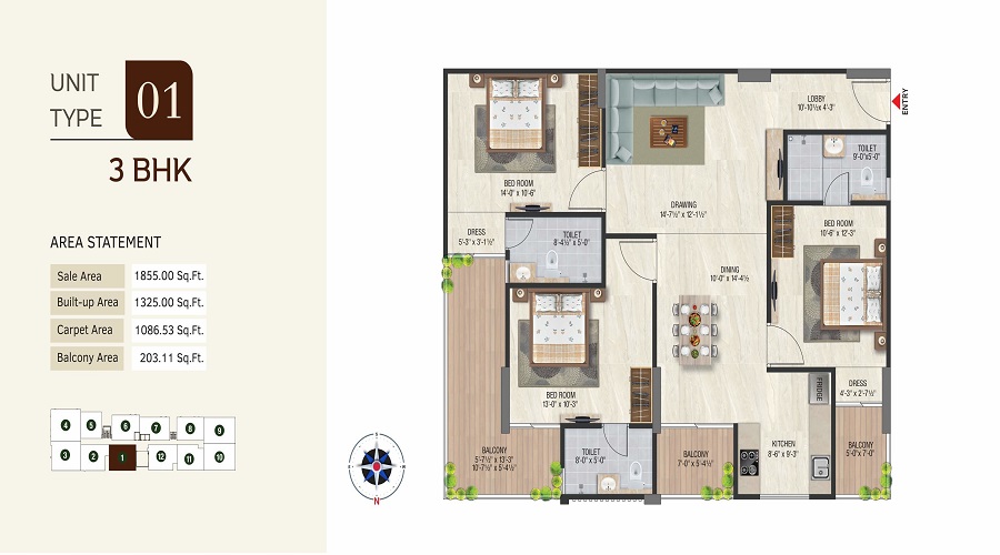Bhavyaa Green Grandeur Floor Plan