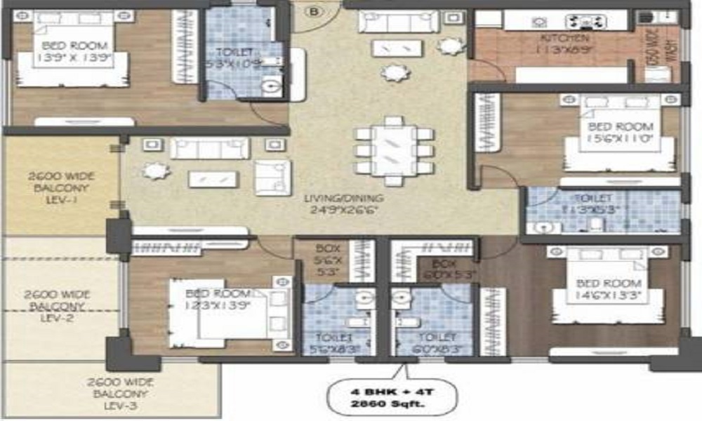 ATS Kamalammal Garden Extension 1 Floor Plan