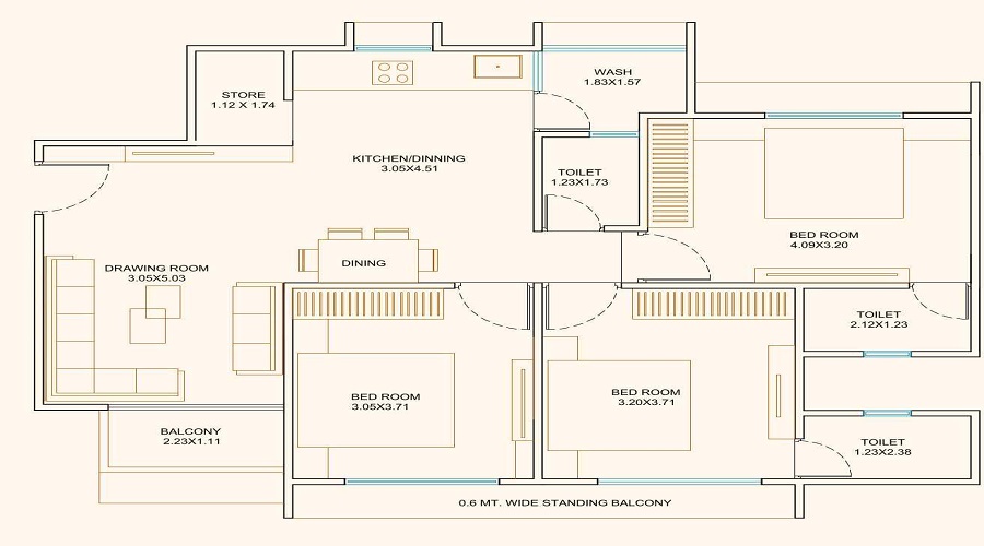 Bosky Sanelite Floor Plan