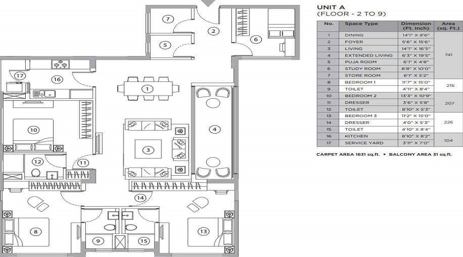 PS Navyom Floor Plan