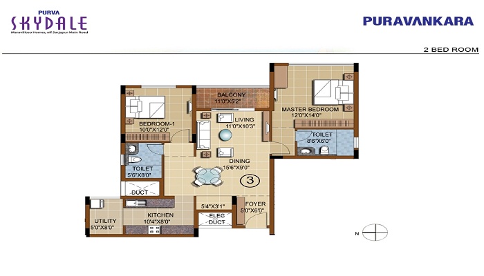 Puravankara Purva Skydale Floor Plan