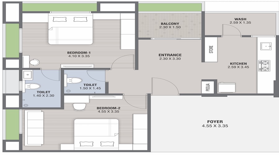 Raj Panchamrut 2 Floor Plan