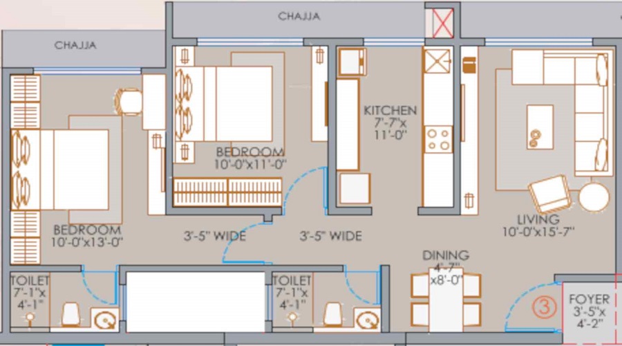 Veena Synergy Floor Plan