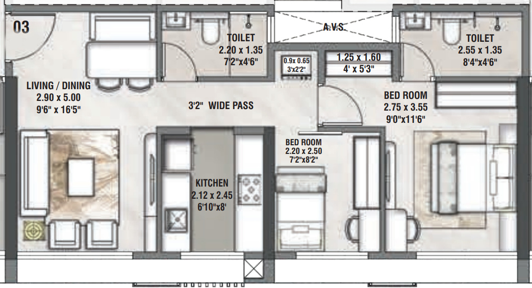 Rustomjee Cleon Floor Plan