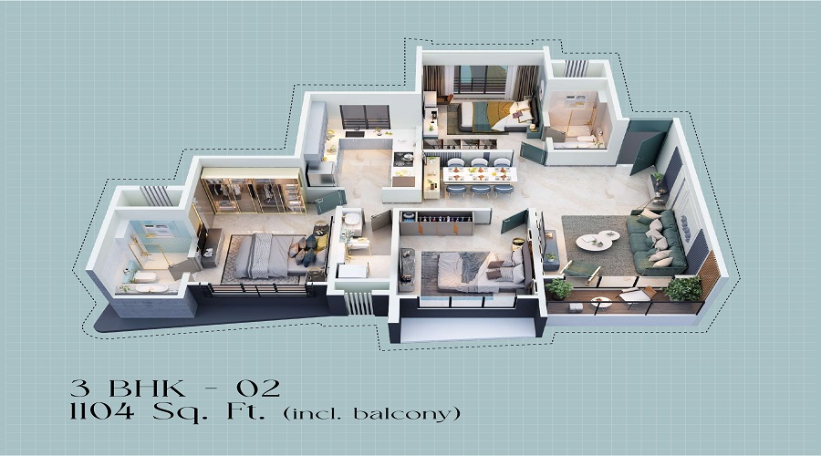 Thapar Le Parc Floor Plan