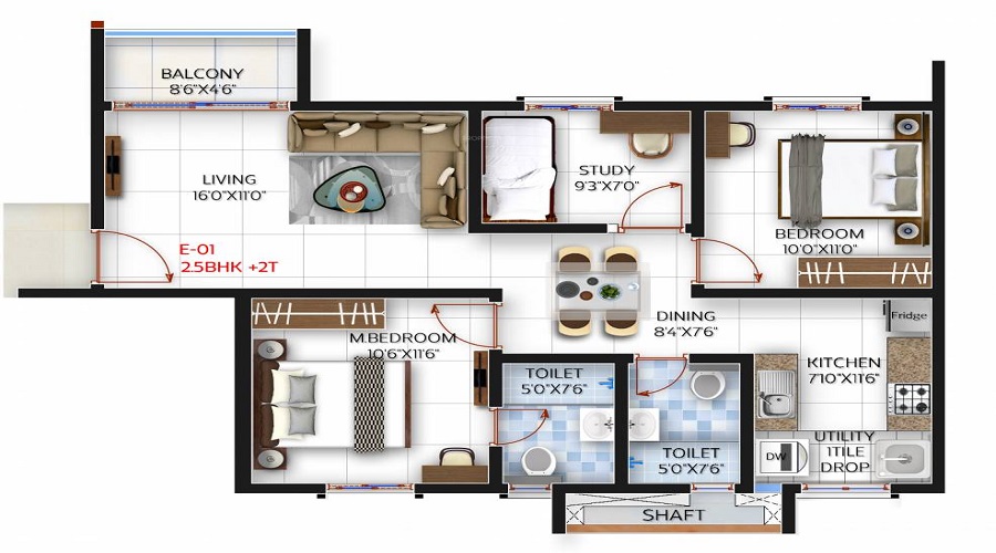 SBR One Residence Floor Plan