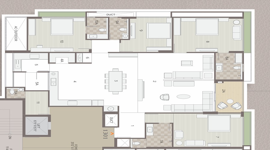 The Gold Sky Villa Floor Plan