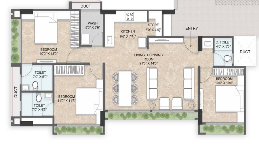 Prime Praangan Floor Plan