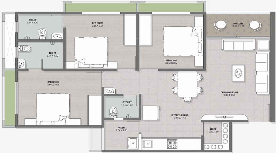 Satyaa Height Floor Plan