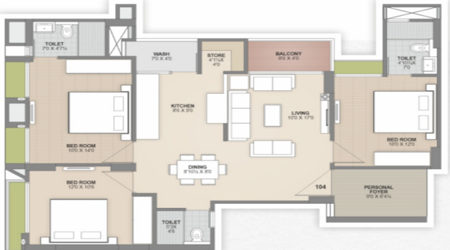 Corus Ample Floor Plan